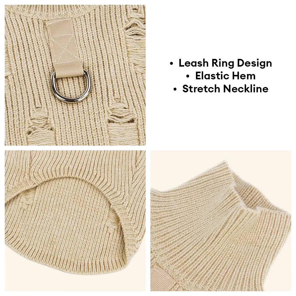 Retro Kabelstrick Dackel und kleiner bis mittelgroßer Hundepullover