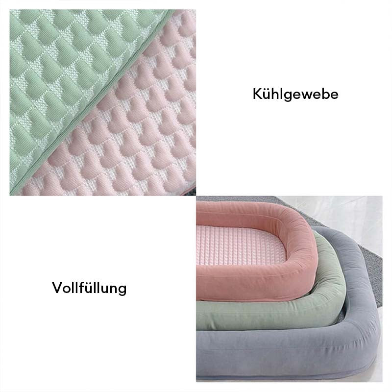 Weiches Kühllager Wendbares Waschbares Ganzjahres-Oval-Hundebett
