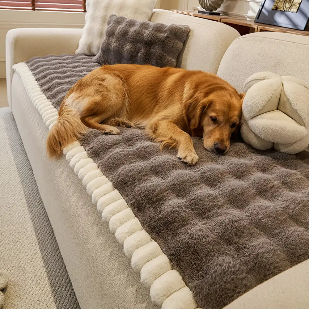 Weicher künstlicher Kaninchenplüsch dicke hautfreundliche rutschfeste Sofabezug