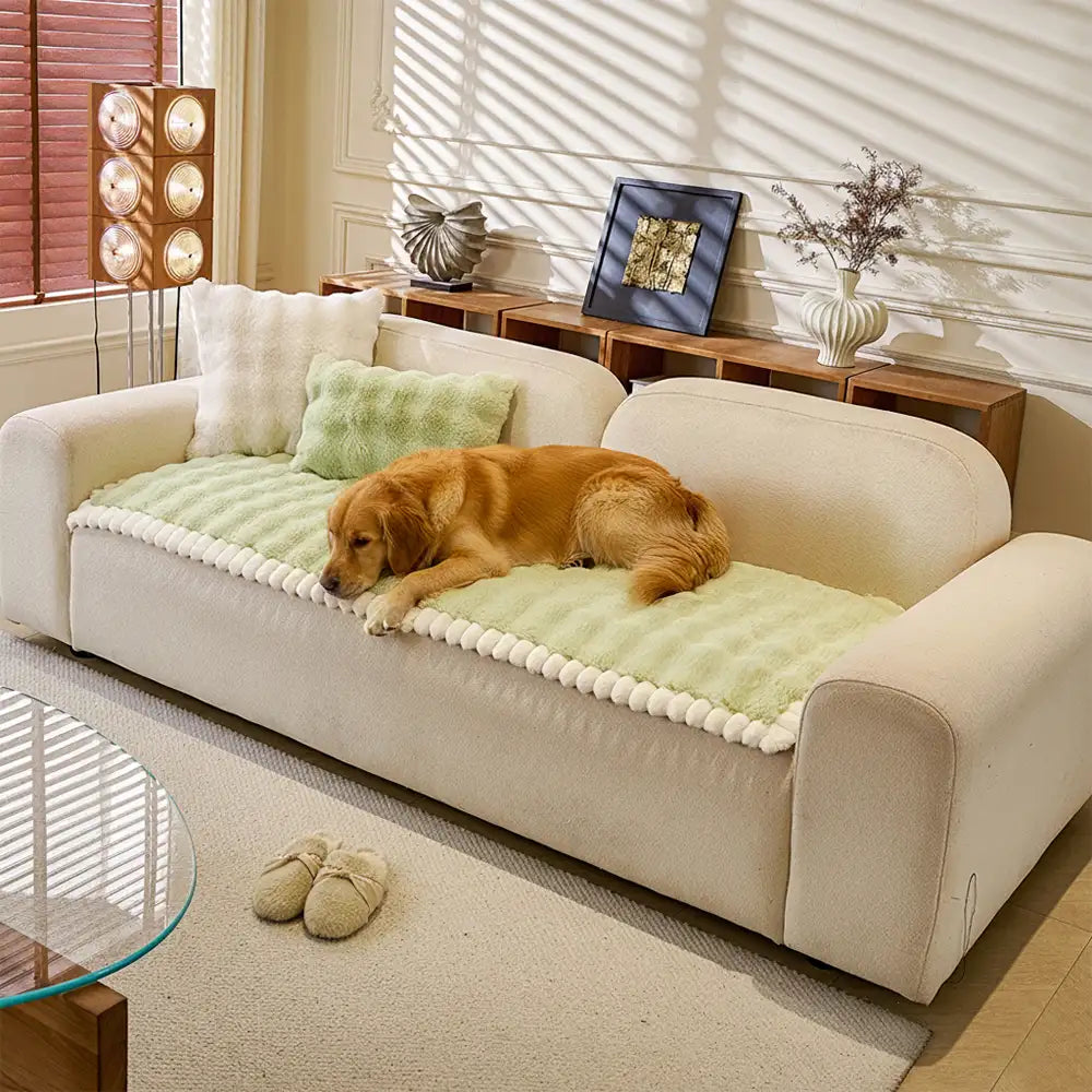 Rutschfester, hautfreundlicher Sofabezug aus weichem, dickem Kunstkaninchenplüsch