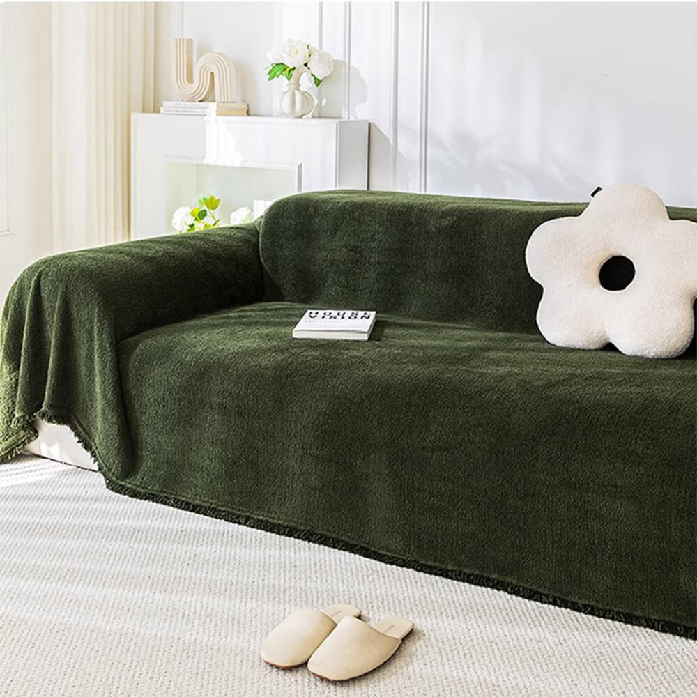 Weicher Plüsch Wasserbeständig Mehrzweck-Möbel Schutz Sofa Abdeckung