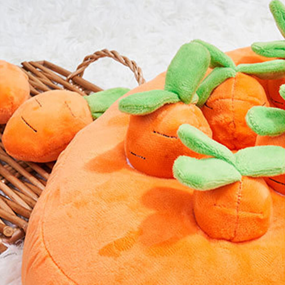 Quitschende Karotten Bereicherung Interaktives Spielzeug Hund Schnüffelspielzeug