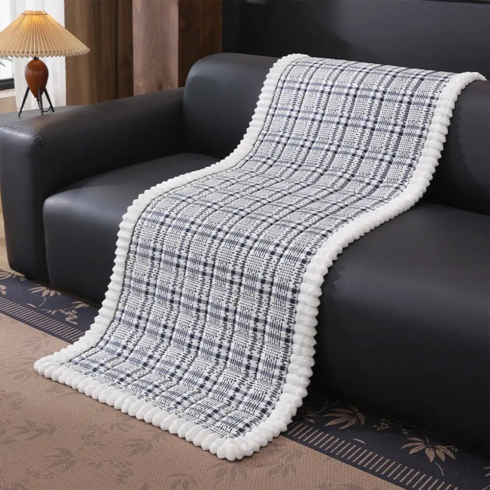 Gestreifter Corduroy Sofa Kratzfeste Schutzhülle Rutschfeste Couchbezug