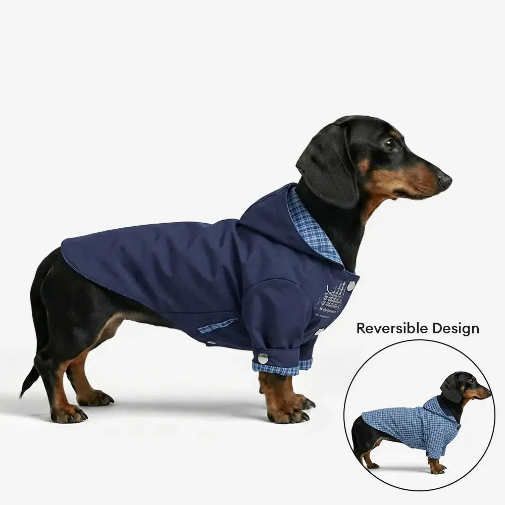Stilvolle doppelseitige wendbare winddichte Outdoor-Hundejacke