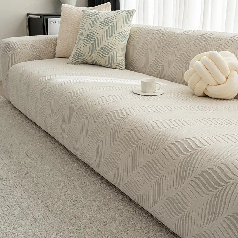 Dicker Polarfleece Jacquard Kratzfest Stretch Couchbezug