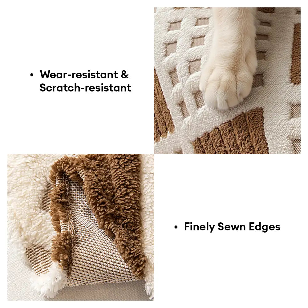 Verdickter Plüsch-Diamond-Jacquard-Sofa-Kratzerfester Couchbezug