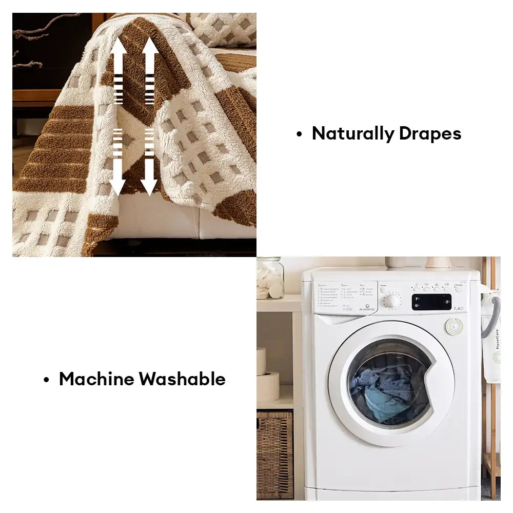 Verdickter Plüsch-Diamond-Jacquard-Sofa-Kratzerfester Couchbezug