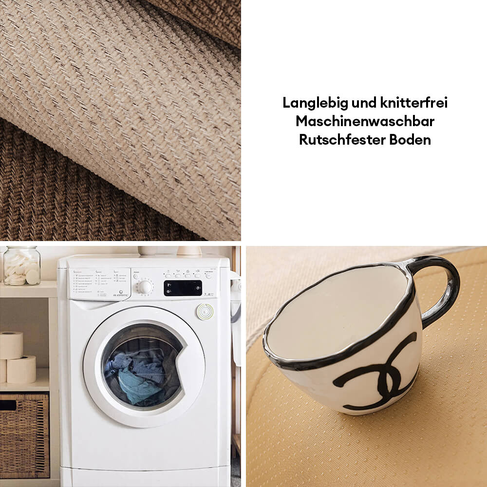 Schlichte rutschfeste Sofadecke aus Samtstoff