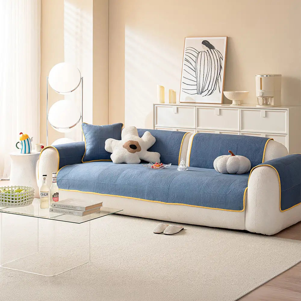 Waschbare Baumwolle Hautfreundliche Atmungsaktive Sofa-Schützer Rutschfeste Couch-Bezug