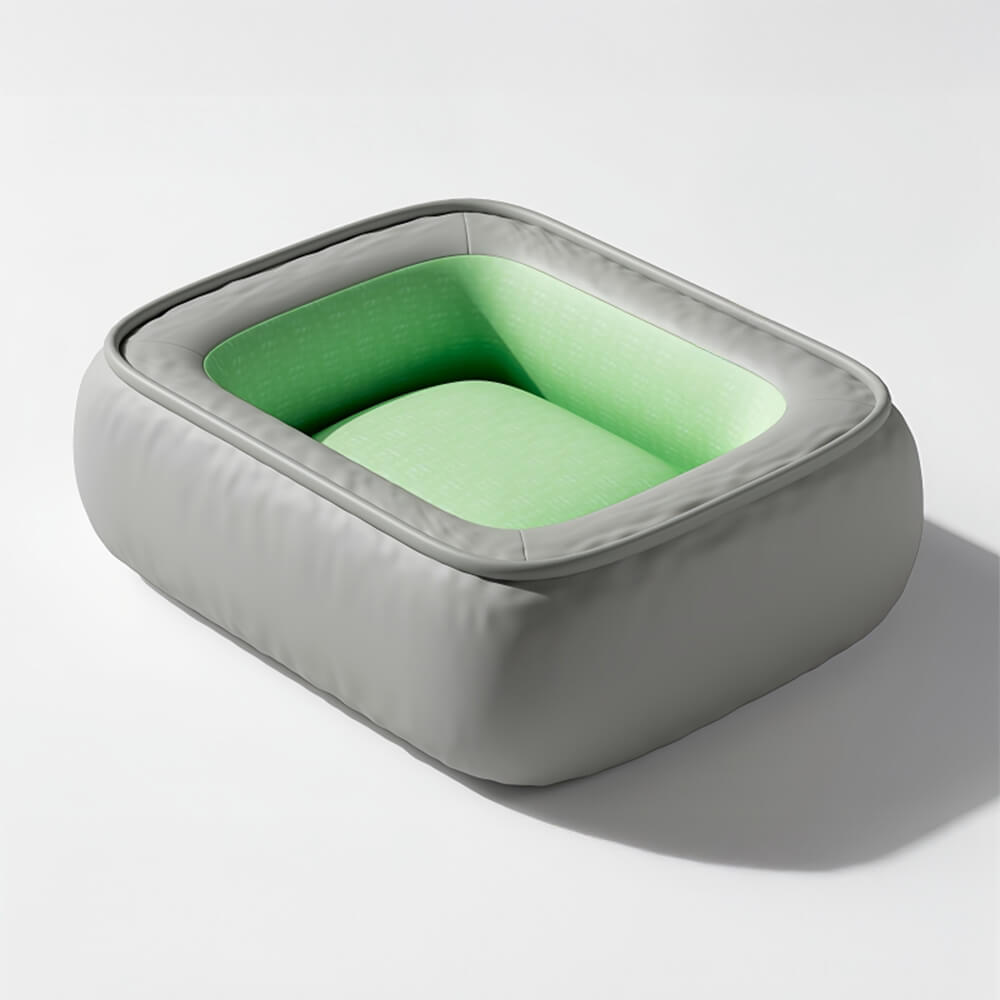 Wasserdichtes Antihaftbeschichtetes PU-Leder Kratzfestes Hundebett mit vollem Support