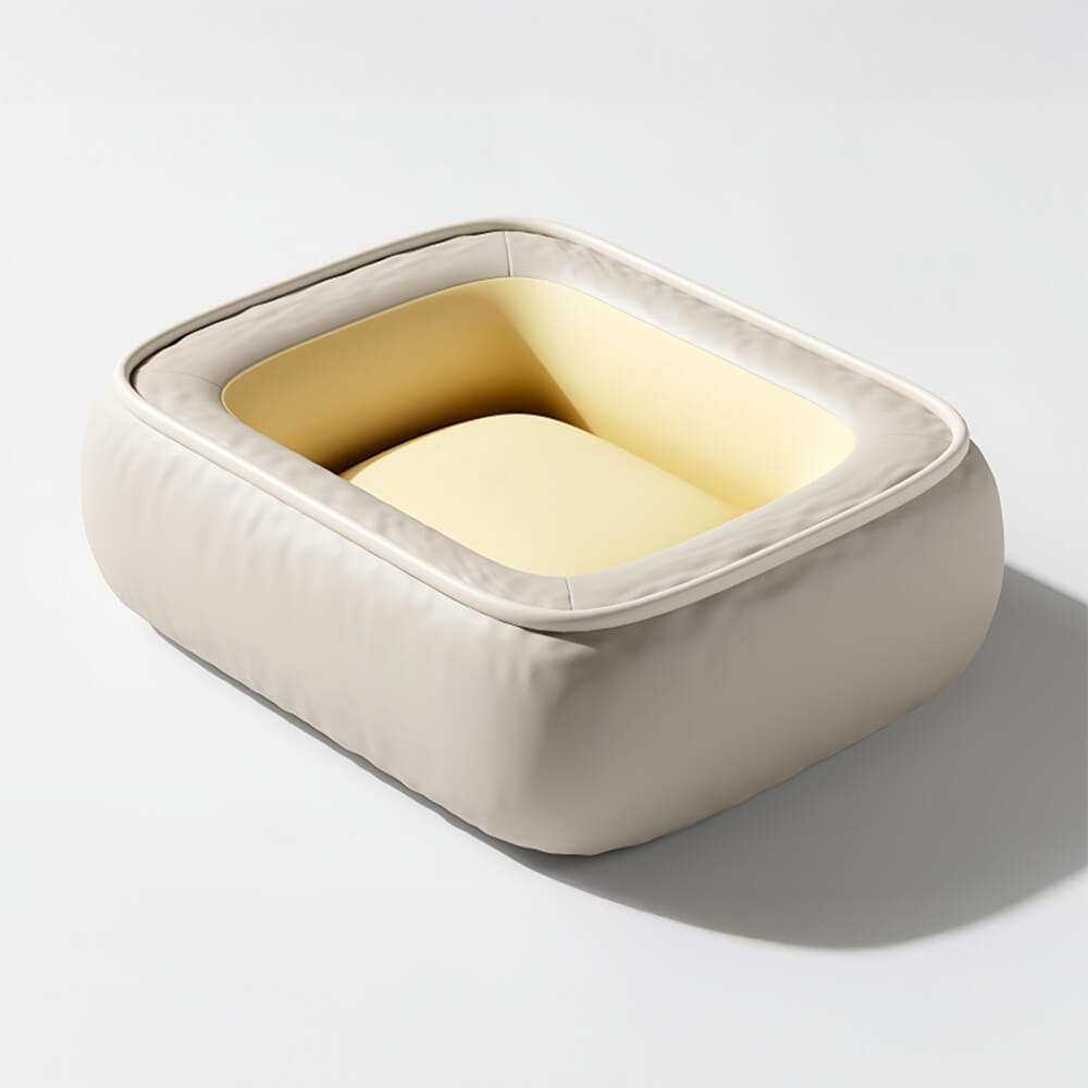 Wasserdichtes Antihaftbeschichtetes PU-Leder Kratzfestes Hundebett mit vollem Support