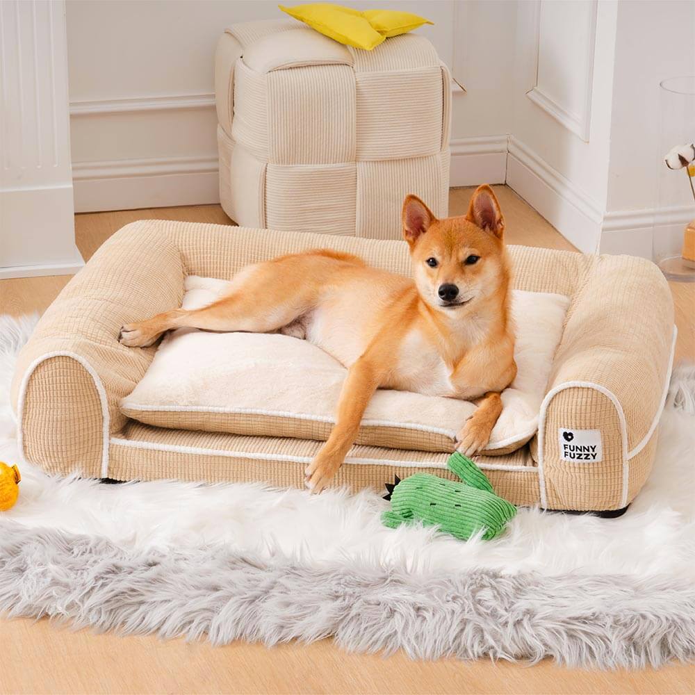 Deluxe-Flanell-Doppelschicht-orthopädisches Hundesofabett