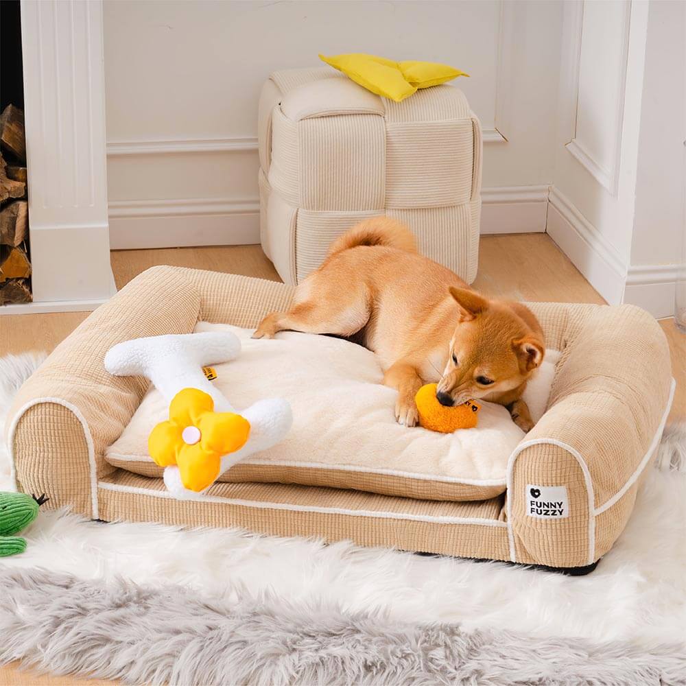 Deluxe-Flanell-Doppelschicht-orthopädisches Hundesofabett