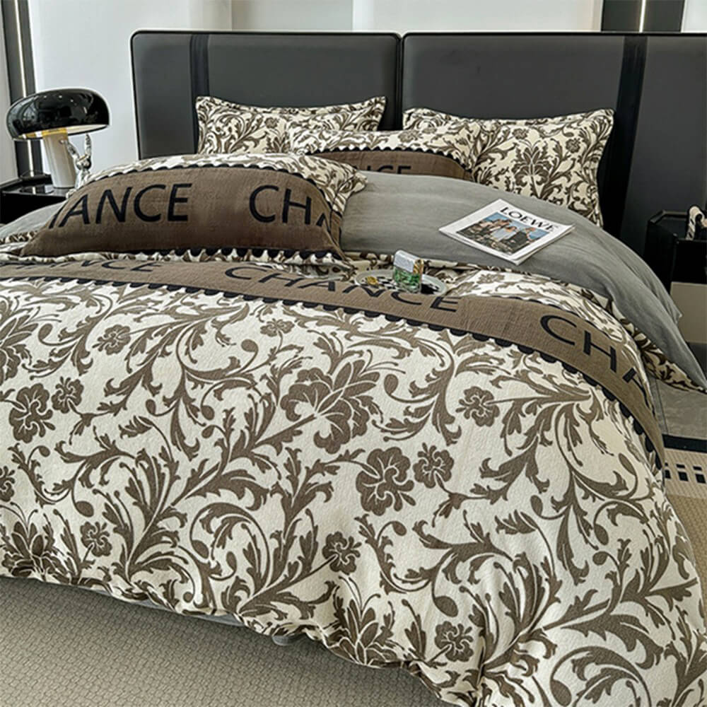 Elegantes Antistatisches  Wärmendes Bettlakenset aus Milchsamt im europäischen Stil