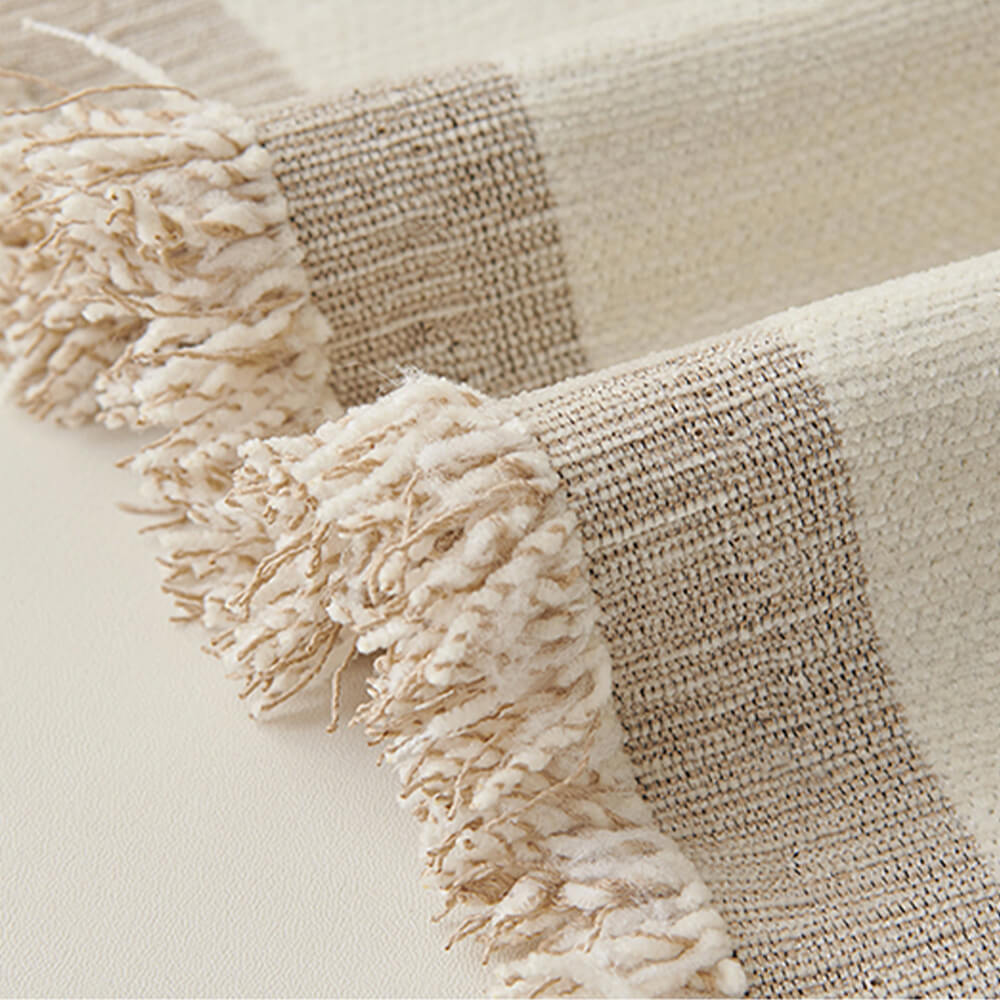 Geometrisches Fransen doppelseitiges Chenille Rutschfester Sofabezug