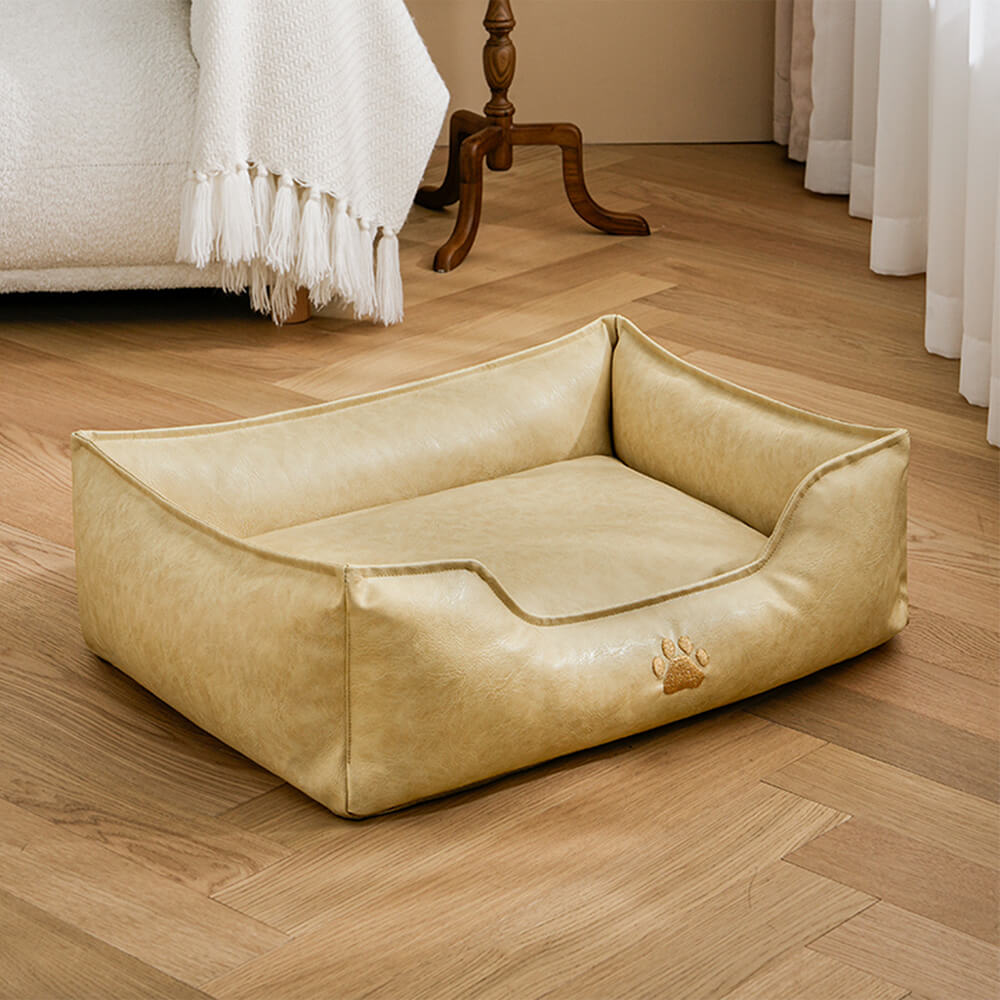 Luxuriöses wasserfestes Hundesofa mit abnehmbaren Kunstlederbezug