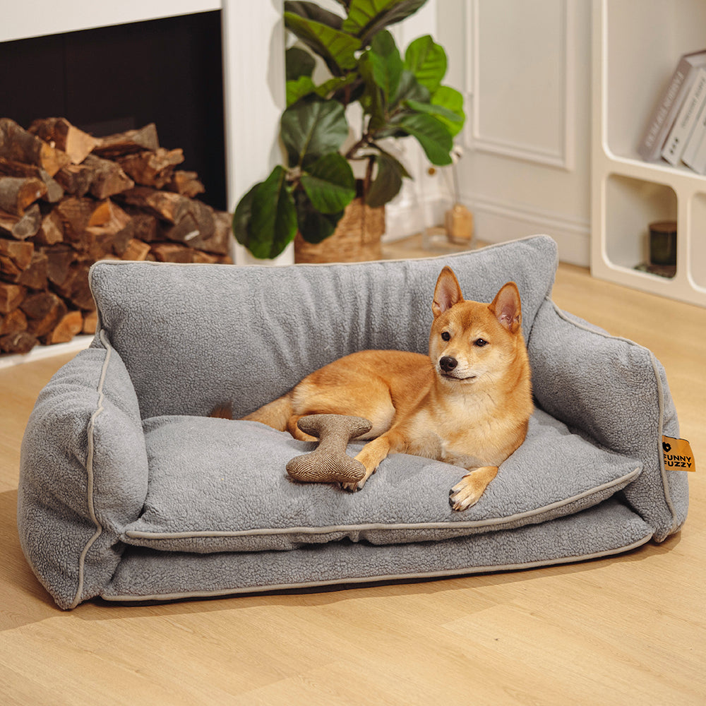 Bettbezug - Weiche Kunstlammwolle Doppel-Lagen Hund- und Katzen Sofabett
