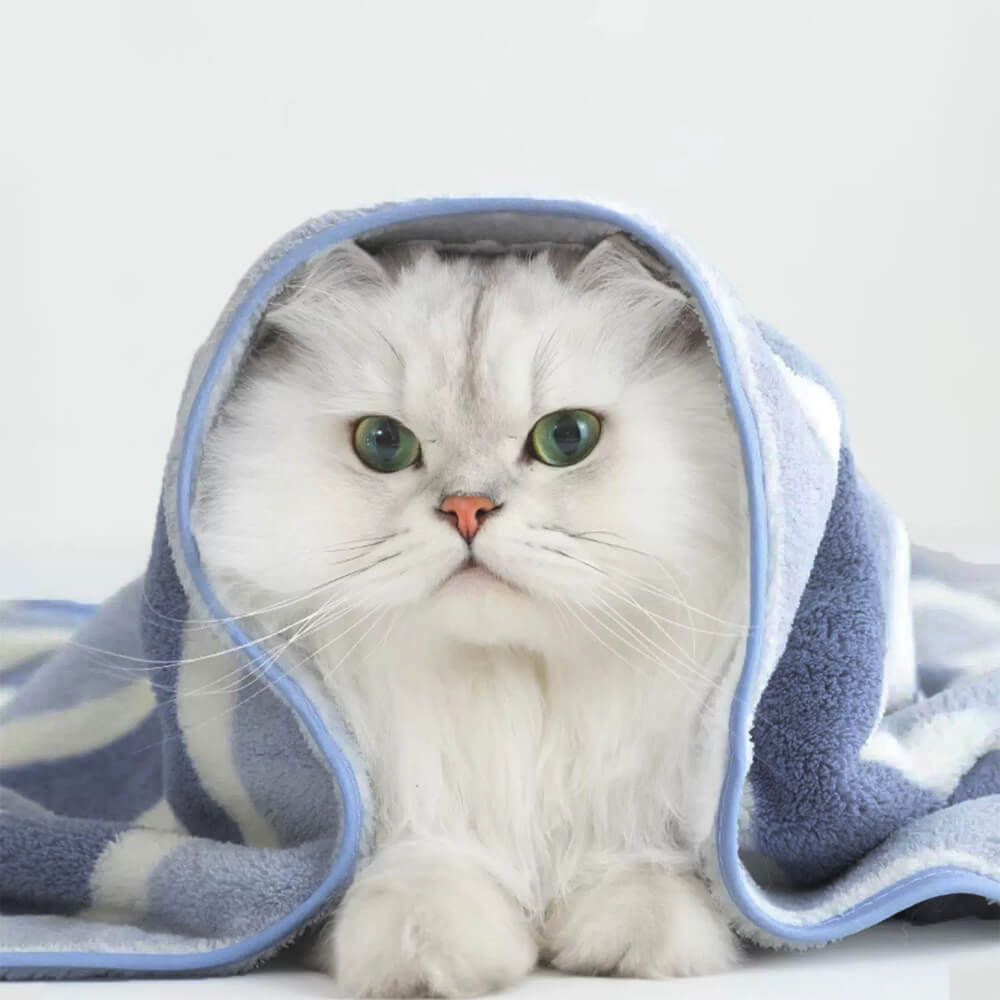 Gestreifte saugfähige dicke weiche Hunde- und Katzenbadetücher