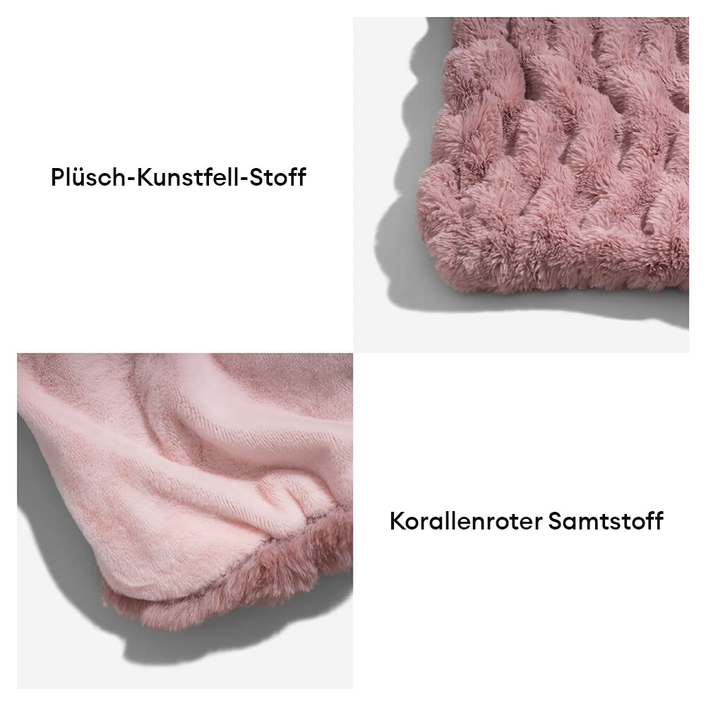 Superweiche Luxus-Überwurfdecke aus Kunstfell und Samt für Haustiere Decke für Menschen