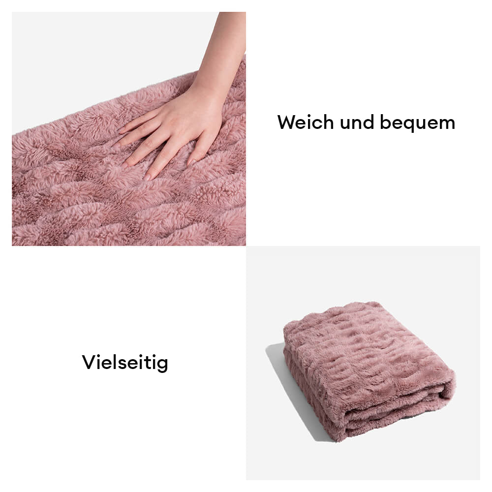 Superweiche Luxus-Überwurfdecke aus Kunstfell und Samt für Haustiere Decke für Menschen