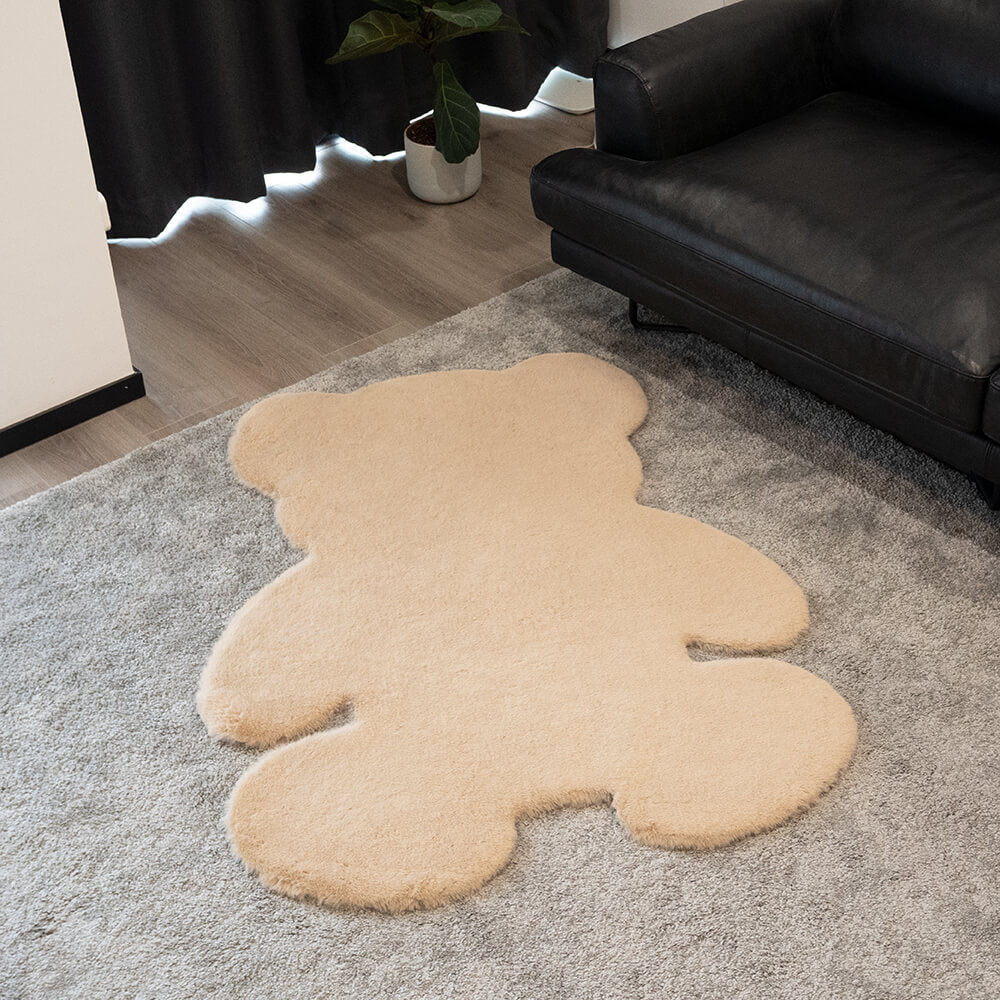 Große Flauschige Haustiermatte in Teddybärform