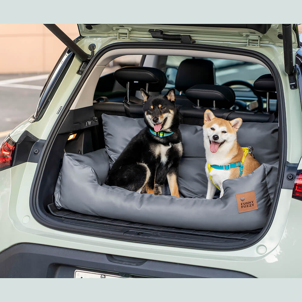 Großes Gemütliches Hundeautositz mit Polster & Sicherheitsgurte | Erste Klasse