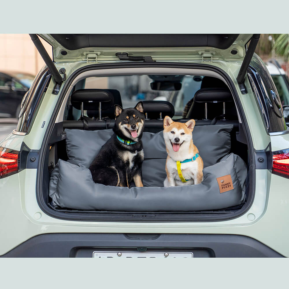 Großes Gemütliches Hundeautositz mit Polster & Sicherheitsgurte | Erste Klasse