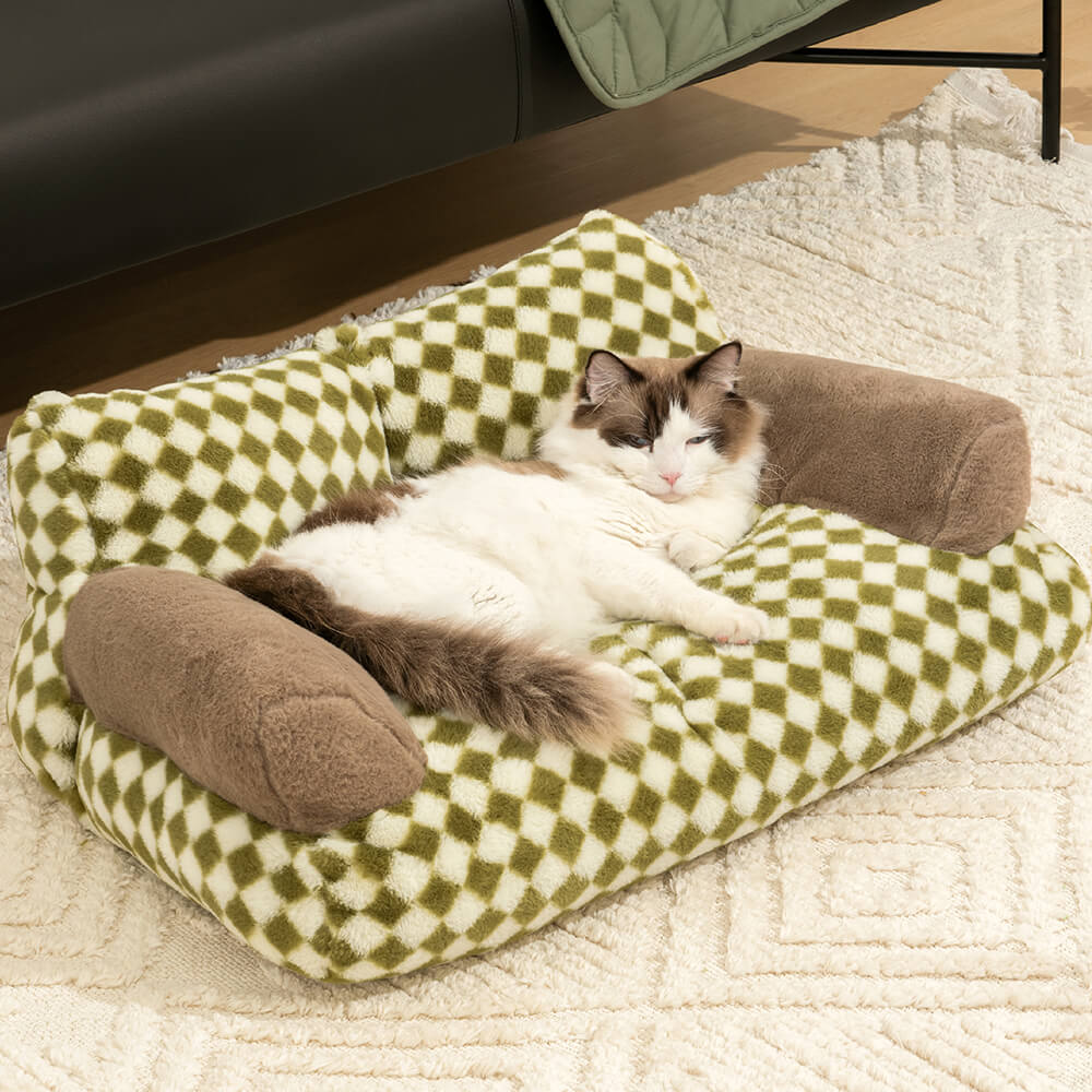 Vintage Leisure Diamond Katze Schlafsofa mit Rautenmuster