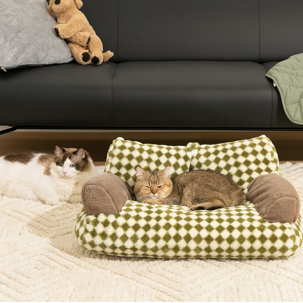 Vintage Leisure Diamond Katze Schlafsofa mit Rautenmuster