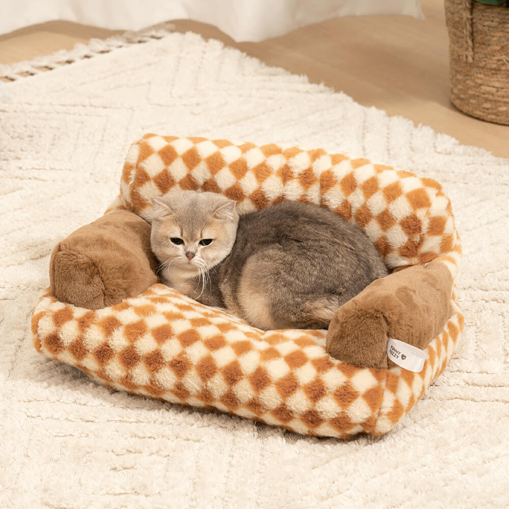 Vintage Leisure Diamond Katze Schlafsofa mit Rautenmuster