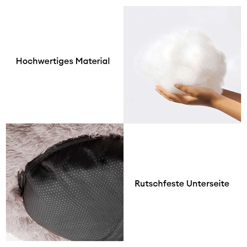 Unscharfer Runder Flauschiger Hundebett