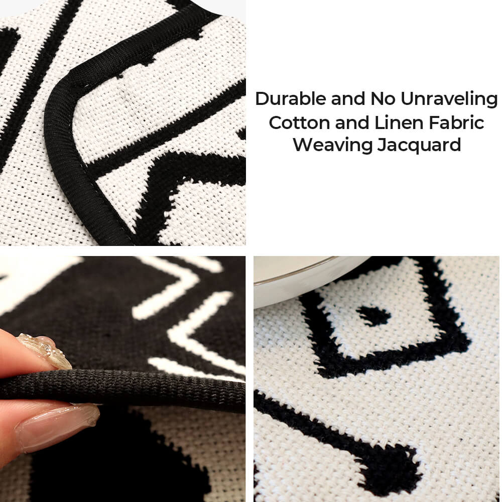 Doppelseitiger Sofabezug aus Baumwollleinen im geometrischen Bohemian-Stil