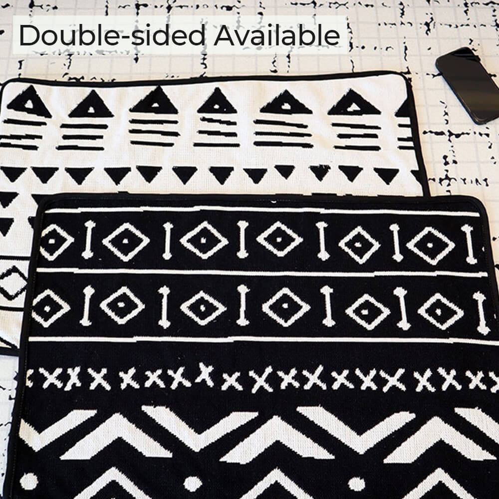 Doppelseitiger Sofabezug aus Baumwollleinen im geometrischen Bohemian-Stil