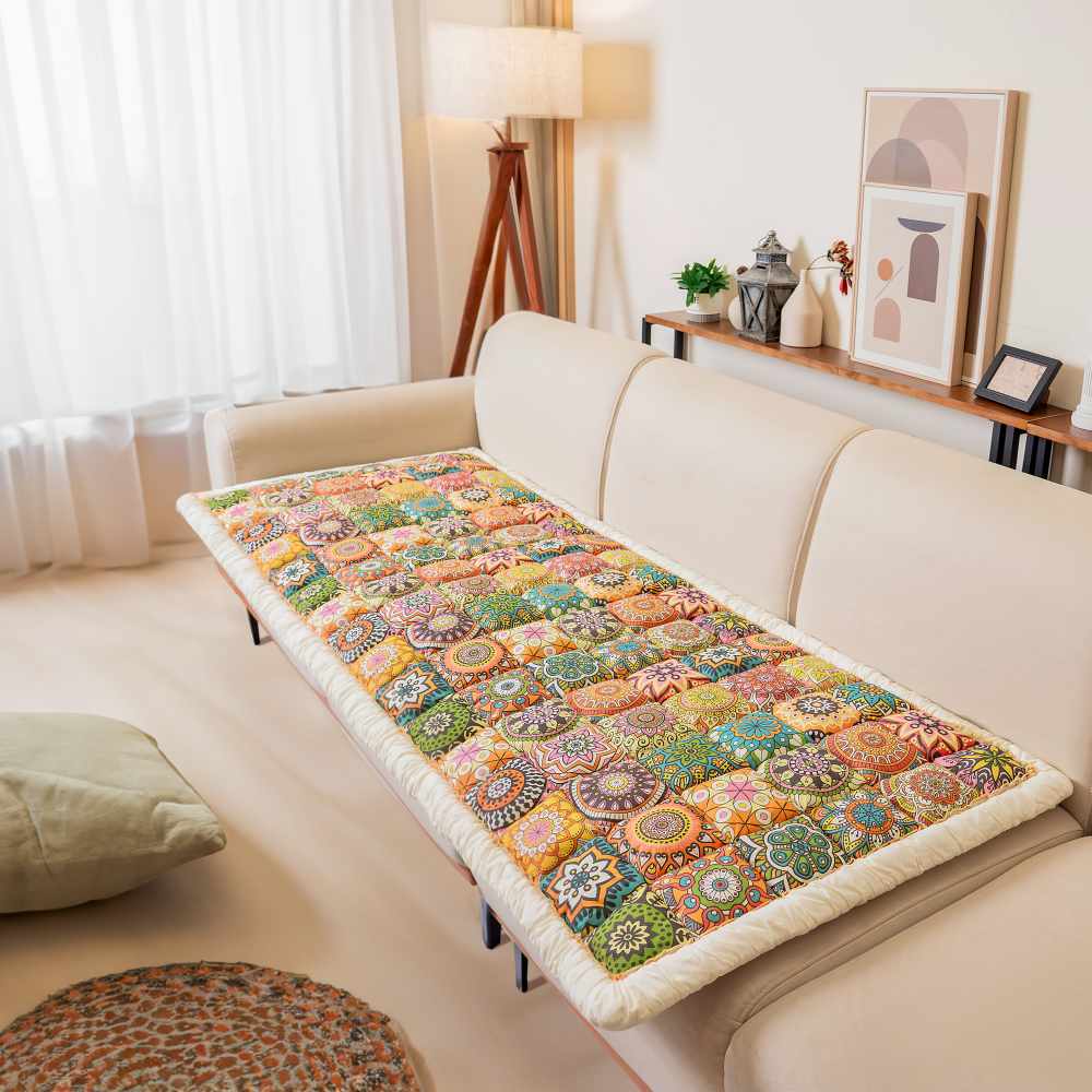 Gemütliche Karierte Patchwork Haustiermatte Möbelschutz Couchbezug