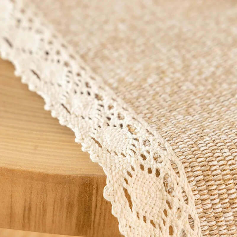 Handgewebter Rutschfester Sofabezug aus Baumwollleinen für alle Jahreszeiten