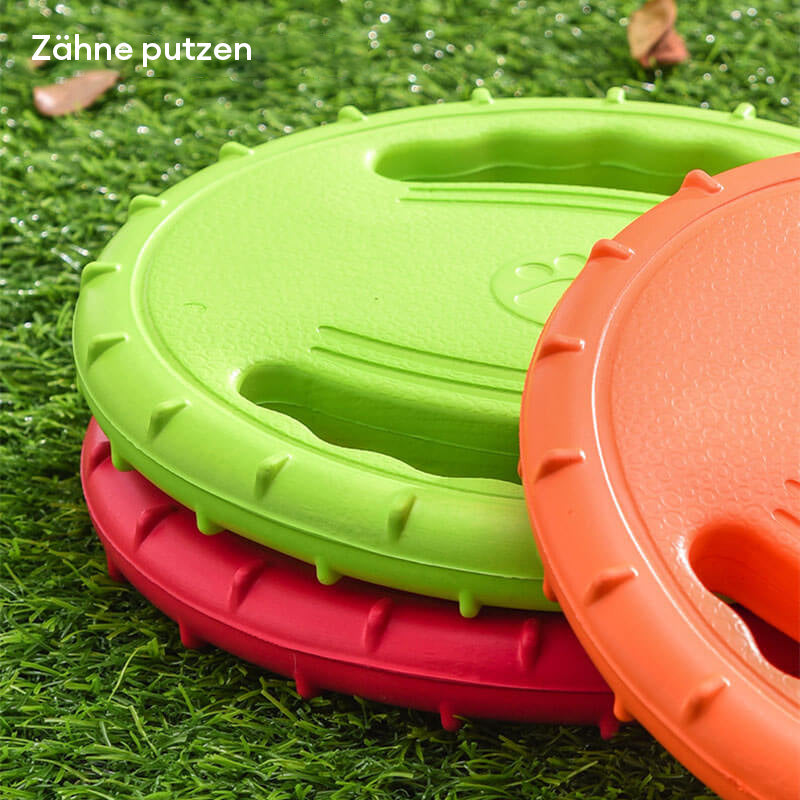 Interaktive Hunde-Frisbee Lenkrad Wurfspielzeug aus Gummi
