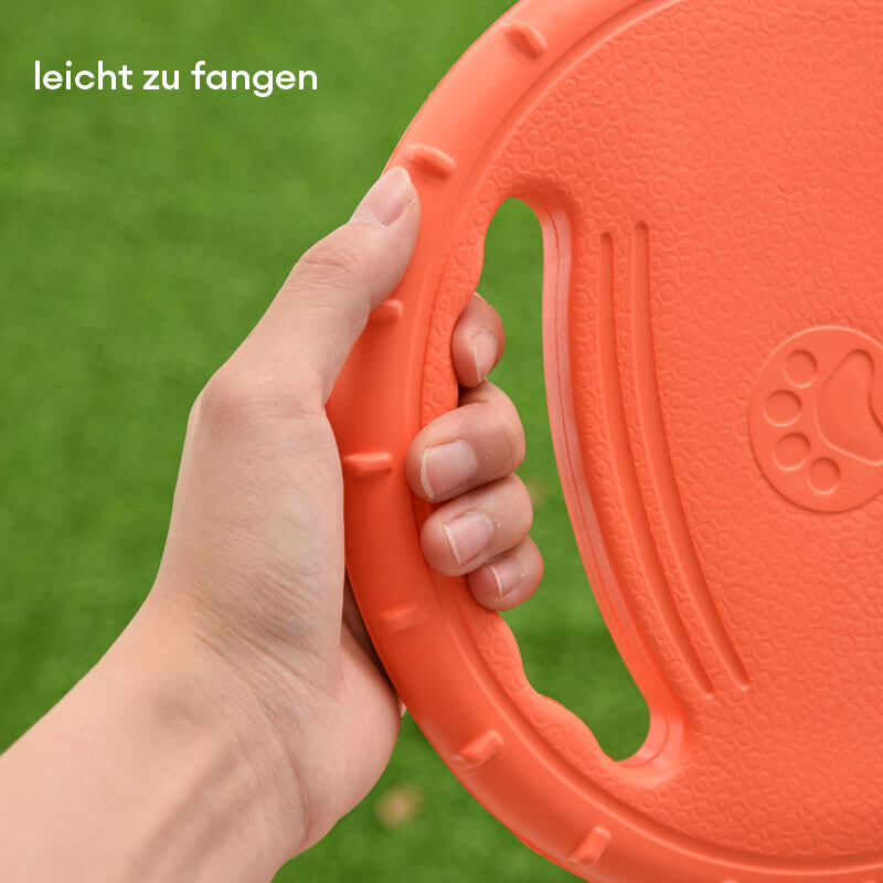 Interaktive Hunde-Frisbee Lenkrad Wurfspielzeug aus Gummi