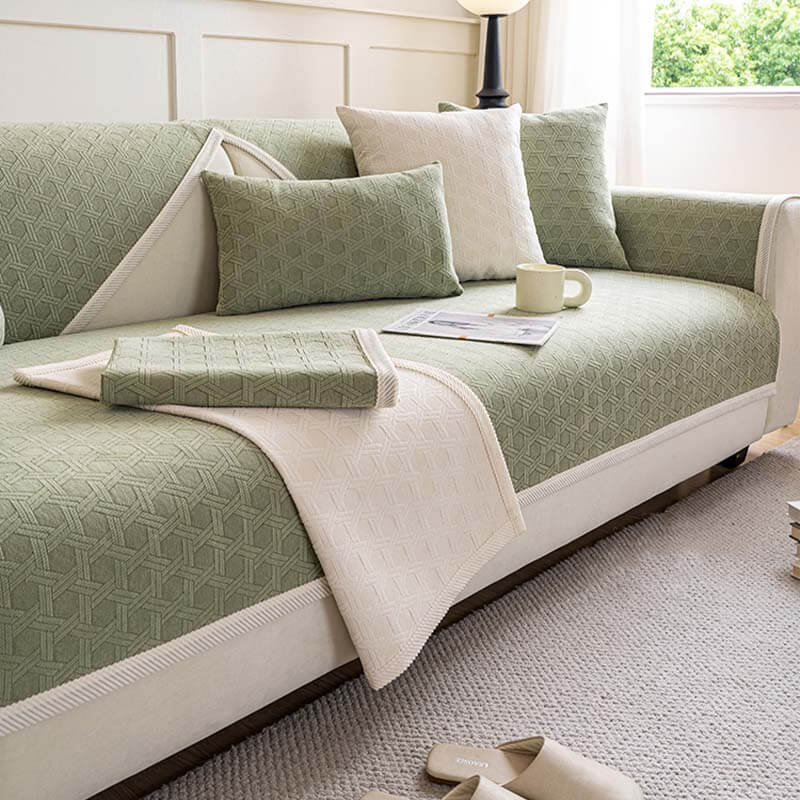 Wasserabweisender und Ölbeständiger Sofabezug aus Jacquard-Chenille-Stoff