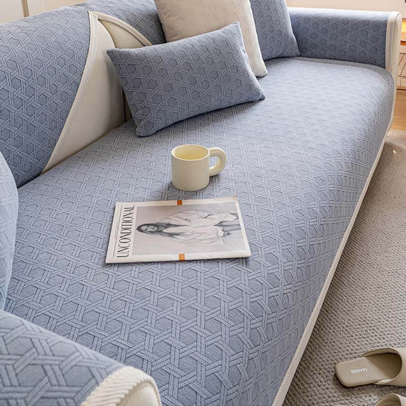 Wasserabweisender und Ölbeständiger Sofabezug aus Jacquard-Chenille-Stoff