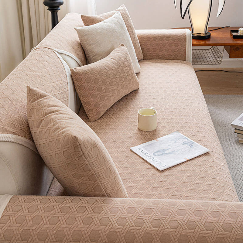 Wasserabweisender und Ölbeständiger Sofabezug aus Jacquard-Chenille-Stoff