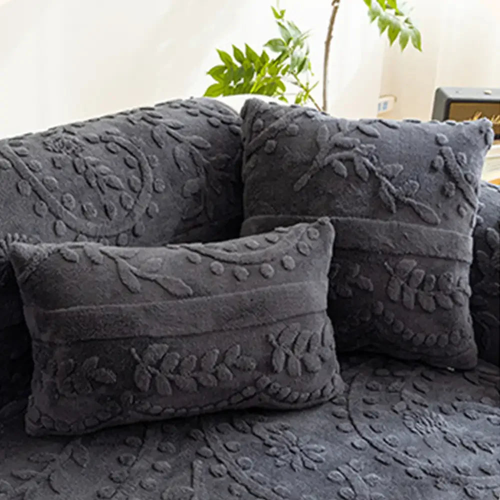 Bequemer, rutschfester und kratzfester Sofabezug aus Jacquard-Plüsch