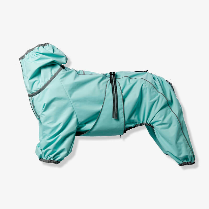 Wasserdicht Verstellbarer Hunderegenmantel Outdoor-Jacke für große Hunde