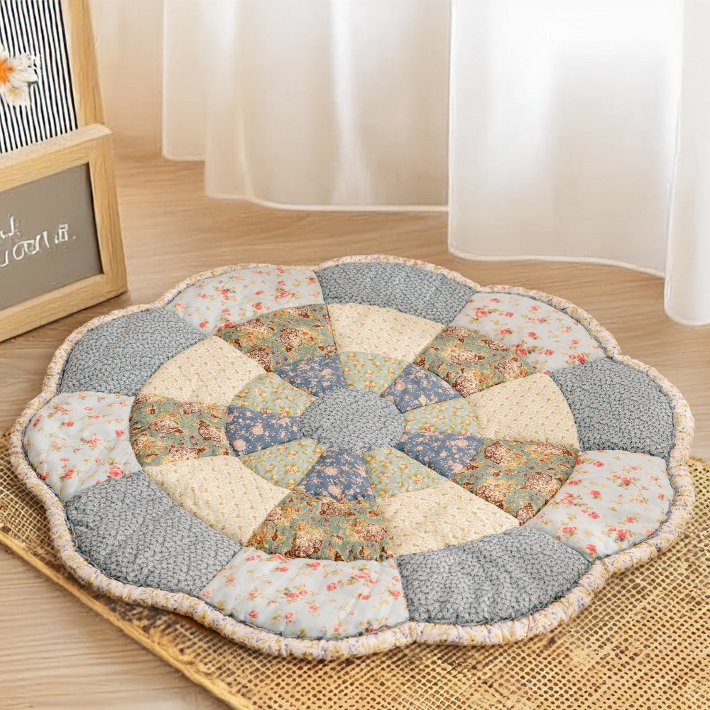 Große Haustiermatte in Blumenform mit schickem Blumenmuster