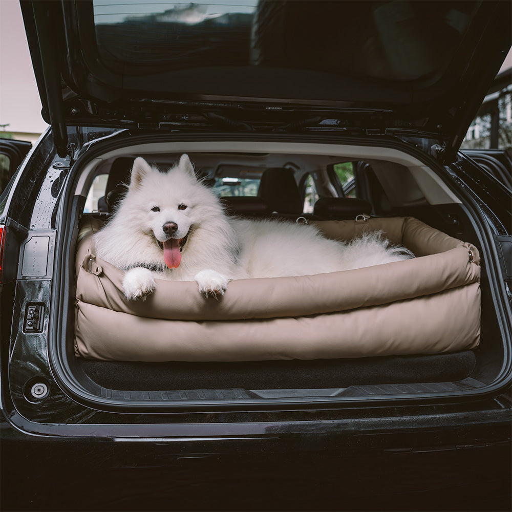 Großes Deluxe Hundesitz-Boosterbett aus Kunstleder - Roadtrip
