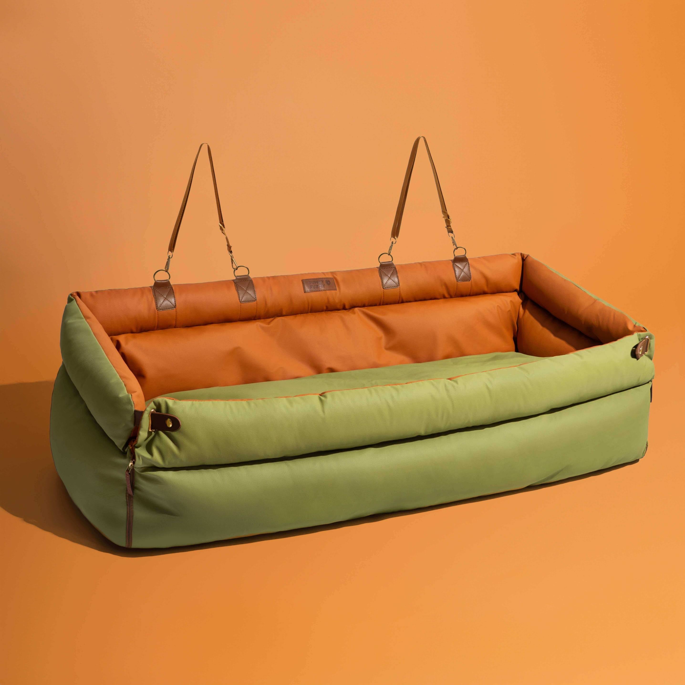 Großes Deluxe Hundesitz-Boosterbett aus Kunstleder - Roadtrip