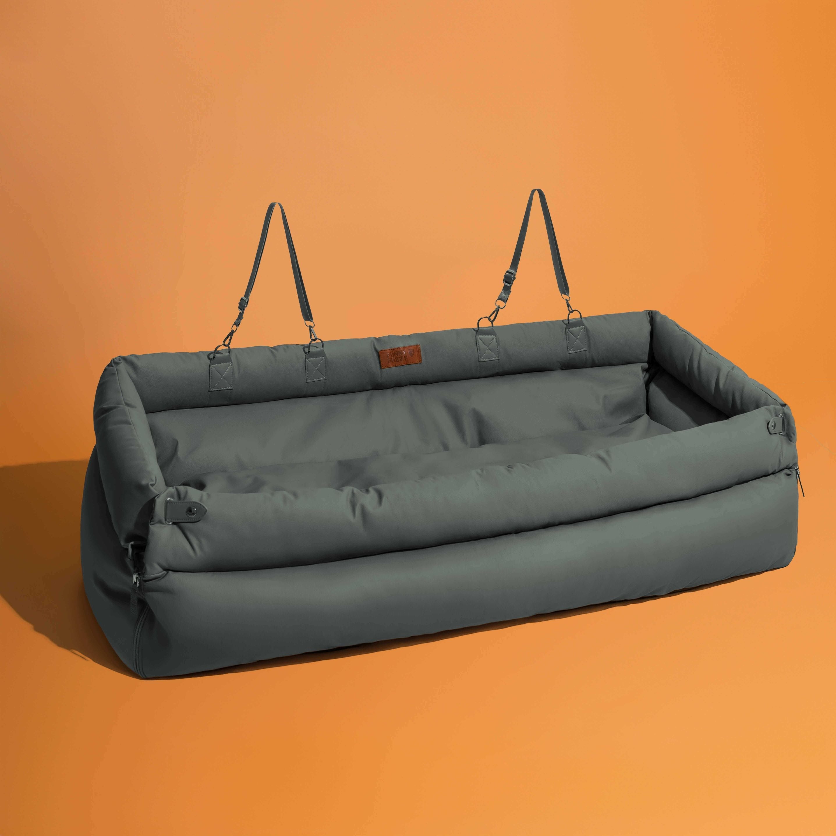 Großes Deluxe Hundesitz-Boosterbett aus Kunstleder - Roadtrip