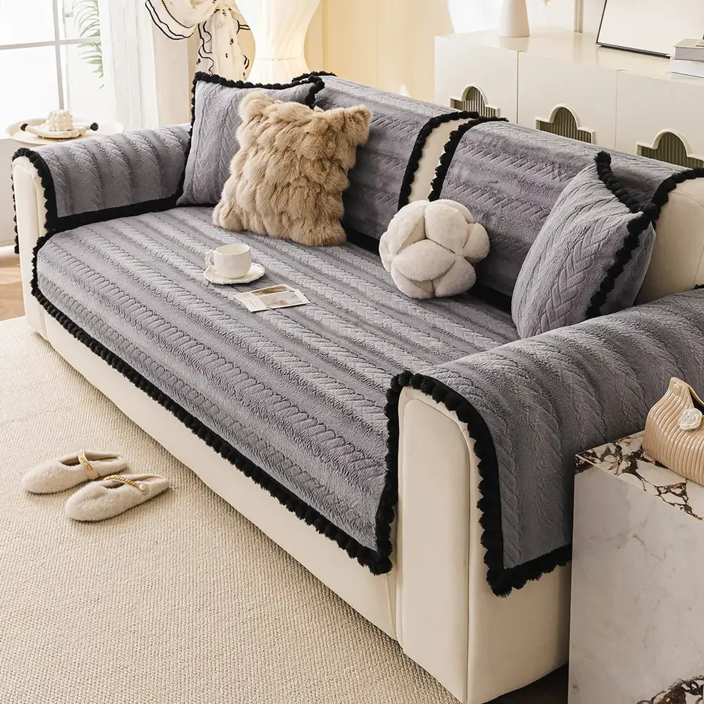 Faul Chic Plüsch Winter Sofa Schutz Hautfreundlicher Couchbezug