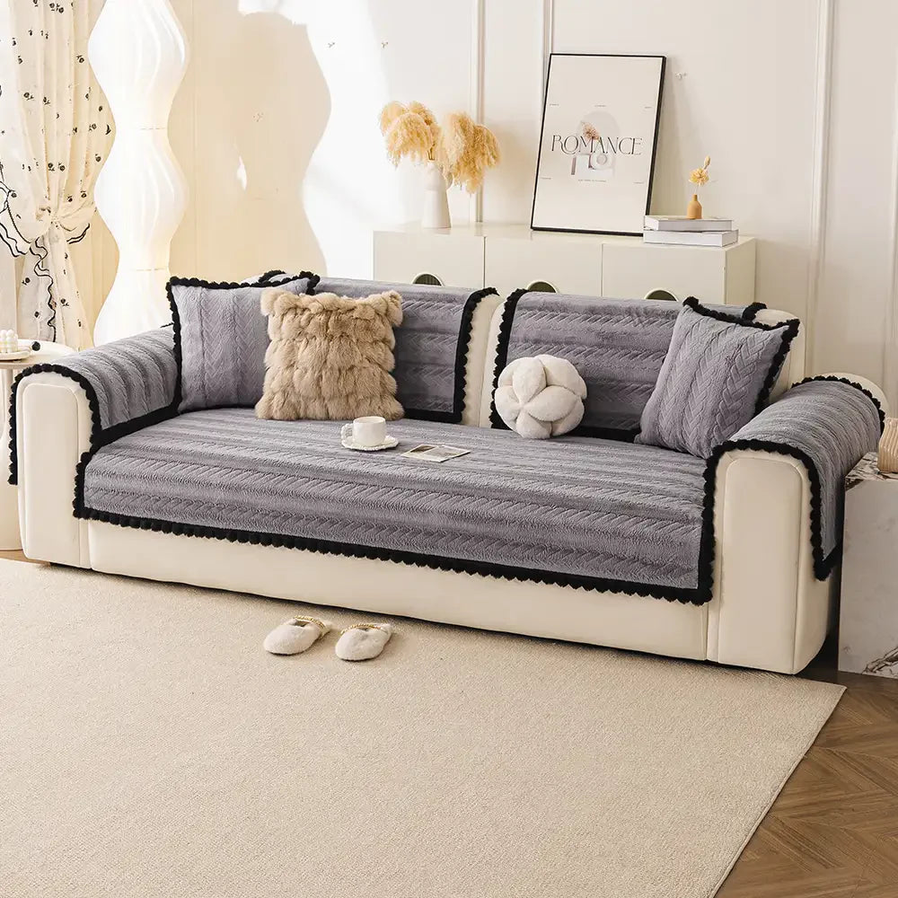 Faul Chic Plüsch Winter Sofa Schutz Hautfreundlicher Couchbezug