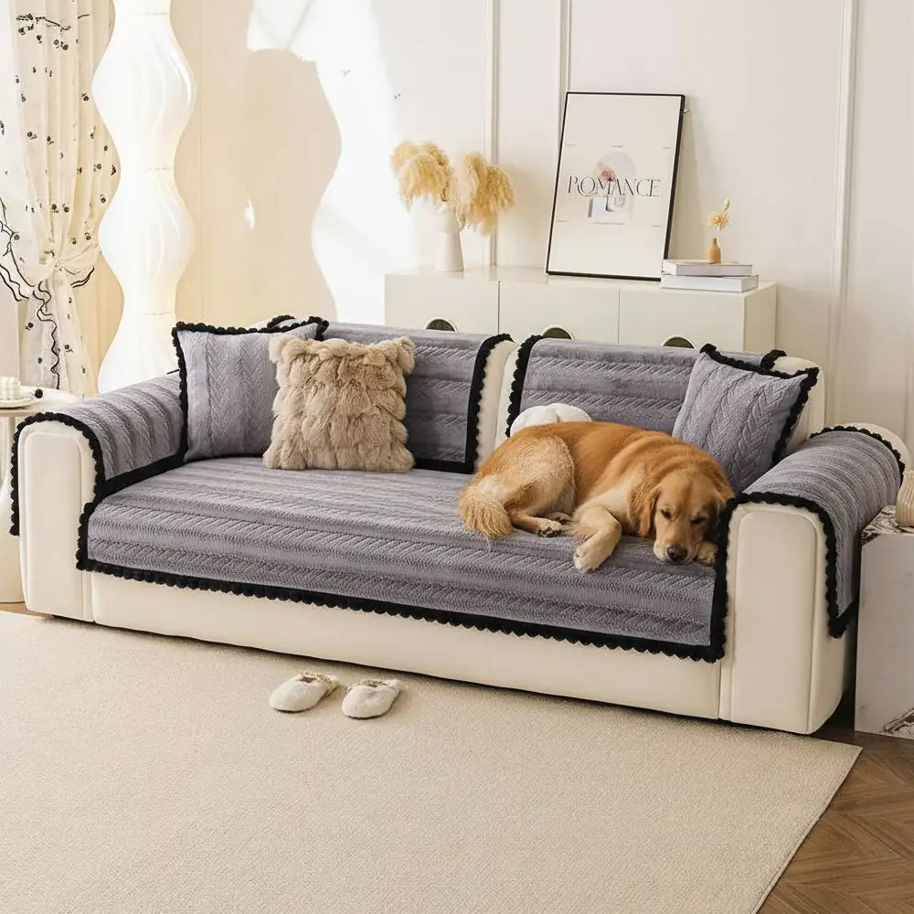 Faul Chic Plüsch Winter Sofa Schutz Hautfreundlicher Couchbezug