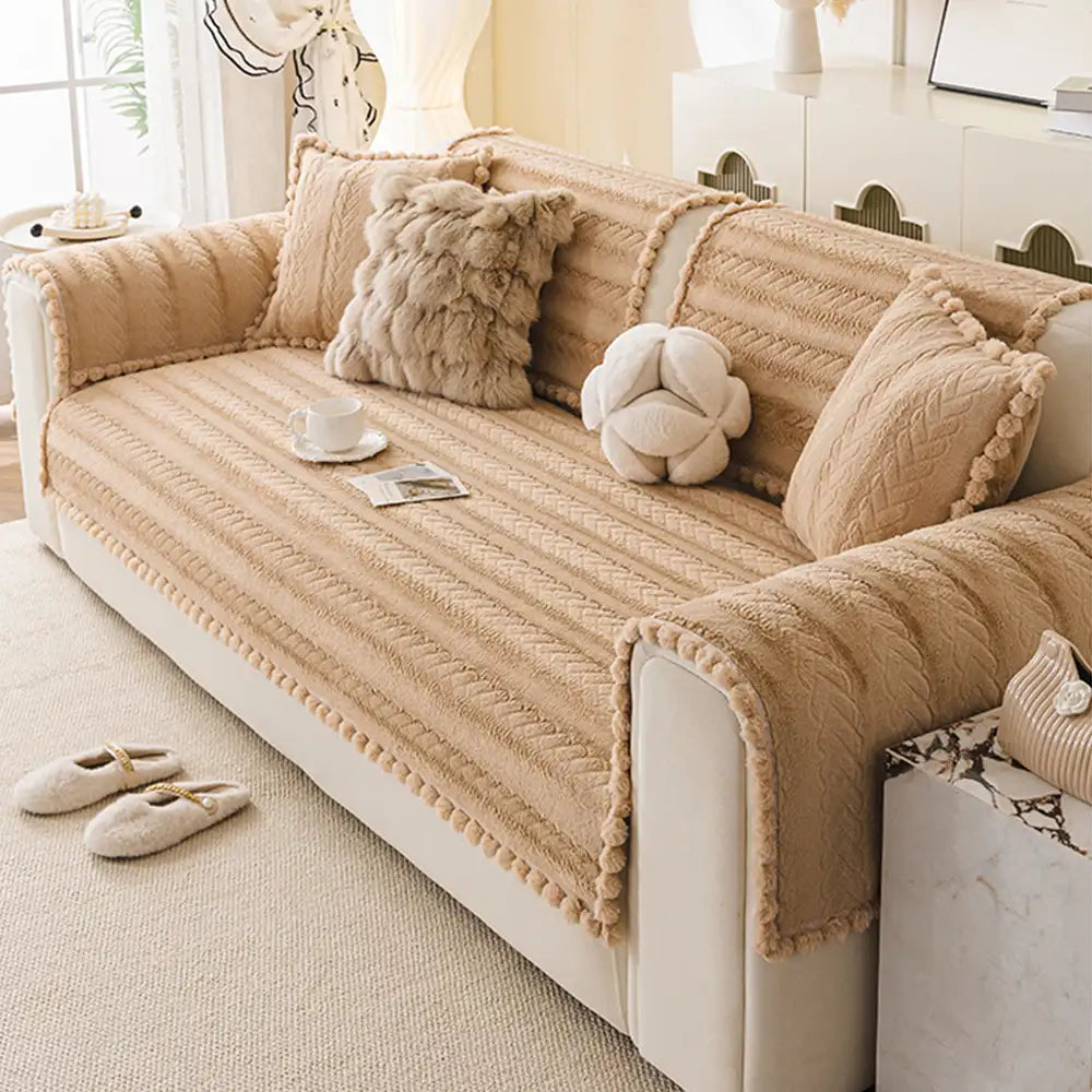 Faul Chic Plüsch Winter Sofa Schutz Hautfreundlicher Couchbezug